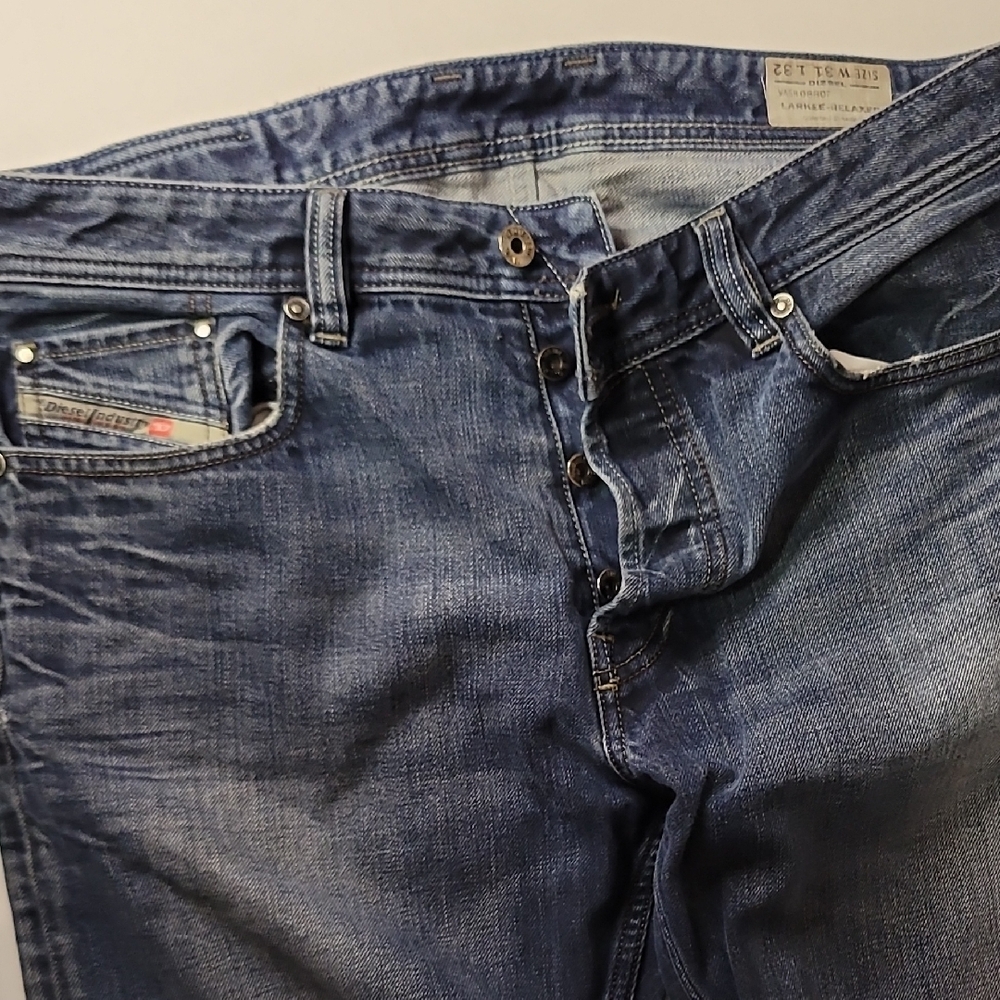 Diesel Relaxed Blue Jeans with Natural Fading